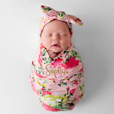 Personalized Baby Blanket Baby Girl Blanket Personalized Swaddle Blanket