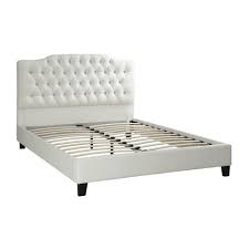 Made with a wooden frame for durability and stability. Queen Bed With Large Tufted Headboard White Benzara Target