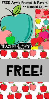 Apple Frames Digital Papers Freebie Classroom Freebies Free Clipart For Teachers Teacher Freebies