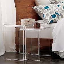 3 Piece Peekaboo Acrylic Nesting Table Set Reviews Cb2 Acrylic Furniture Nesting Tables Modern Side Table