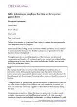Like that, yu bora of perfect spec who. Garden Leave Letter Cipd Hr Inform