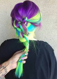 Dark Purple Neon Green Dyed Hair Color Hellahotroots Hair Dye Colors Funky Hair Colors Dyed Hair