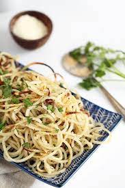Easy Roasted Garlic Parmesan Potato Noodles Inspiralized Healthy Veggie Forward Recipes With A Bit Of Motherhood Realness Recipe Spiralizer Recipes Veggetti Recipes Veggie Dishes