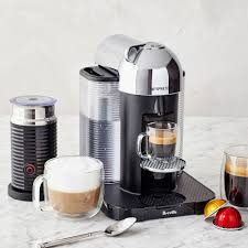 Nespresso's vertuoline includes machines that make authentic espresso and a variety of coffees at the touch of a button. Nespresso Vertuoline By Breville With Aeroccino3 Frother Sur La Table