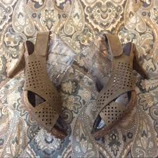 New Pedro Garcia Perforated Suede Sandals 40 Us 10