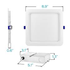 Check spelling or type a new query. Luxrite 8 Inch Square Ultra Thin Led Recessed Light With J Box 25w 2200 Lumens 0 10v Dimmable Ic Damp Rated 6 Pack On Sale Overstock 28866966