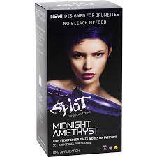 Splat Midnight Amethyst Hair Dye Semi Permanent Purple Color Walmart Com Splat Hair Dye Splat Midnight Amethyst Dyed Hair