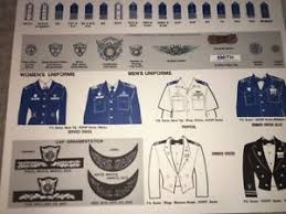 Details About United States Uscg Us Coast Guard Auxiliary Uniform Insignia Chart Poster 1985