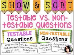 Testable Questions Vs Non Testable Questions Sorting Activity Scientific Method This Or That Questions Elementary Science Classroom Scientific Method