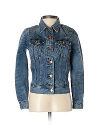 Details About J Crew Women Blue Denim Jacket Xxs Petite