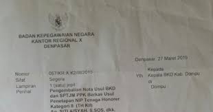 Surat tanda tamat pendidikan dan. Inilah Surat Bkn Awal Skandal 134 Cpns K2 Dompu Aktualita