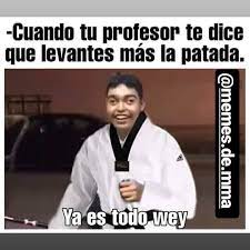 Ya Es Toda Wey Saludos A Todos Los Practicantes De Taekwondo Y Respeto A Todos Los Maestros Esto Es Solo Mame Sigue M Taekwondo Memes Karate