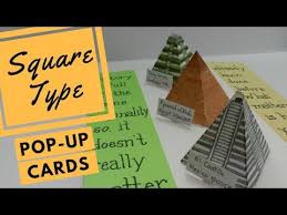 Print out the following poem and adhere to the inside of the card base. Pop Up Cards Tutorial The Pyramid Shape Youtube