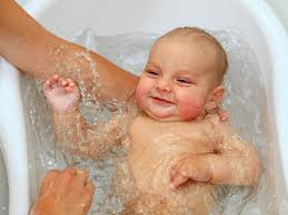 Newborns aren't super active, so they don't really sweat a lot throughout the day. Bathing Your Baby Babycentre Uk
