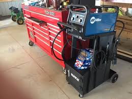 Klutch 2 Tier Welding Cart With Locking Cabinet 27 1 4in L X 18 3 4in W X 35 3 4in H In 2020 Welding Cart Welding Cart Plans Diy Welding