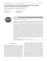 Pdf Geological Evidence Of Former Tidal Inlets Along A