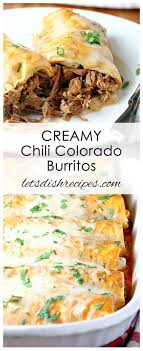 Creamy Chili Colorado Burritos Recipe Traditional Chili Colorado Gets A Creamy Twist In This Tasty Slow Cook Mexican Food Recipes Beef Burrito Recipe Recipes
