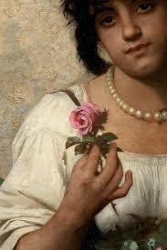 LÉON JEAN BASILE PERRAULT (French 1832-1908) A PAINTING, "Rose Seller,"  sold at auction