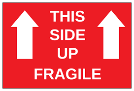 Please let us know if you have any questions or concerns. This Side Up Fragile Shipping Label Onlinelabels Com