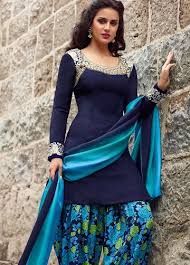 Baby pink colour combination suit. Blue Salwar Suits Look Bright In These 15 Beautiful Designs