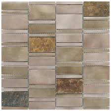 2000+ mosaikfliesen und fliesen aktuelle trends käuferschutz premium marken hohe kundenzufriedenheit schneller, europaweiter versand. Mosaik Glas Aluminium Slate Beige 29 6 Cm X 30 Cm Kaufen Bei Obi