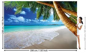 You are able to tell a story of the painted portrait that you use to apply as the computer background. Amazon Com Large Photo Wallpaper Wallpaper Palm Trees Beach Decoration Caribbean Bay Tropic Paradise Nature Island Palms Tropical Isle Landscape Image Decor Wall Mural 132 3x93 7in 336x238cm Posters Prints