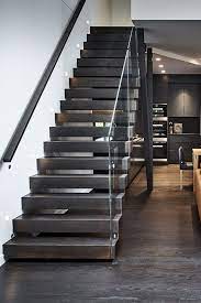 Solid American Oak T G Flooring American Oak Floating Stair Case Black Stained Oiled Insightflooring Ti Timber Staircase Stairs Design Stained Staircase