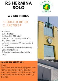 Maret (154) februari (16) popular. Loker Rumah Sakit Hermina Solo Ilmusosial Id