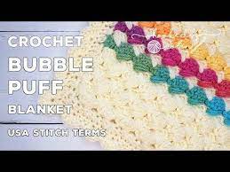 50 Bubble Puff Crochet Blanket Chunky Yarn Lots Of Texture Youtube Crochet Edging Tutorial Baby Blanket Crochet Crochet Blanket