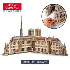 Comprend un livre de photographies de paris. Notre Dame De Paris Cubicfun Mc260h 3d Paper Jigsaw Puzzle Cubic Fun Mc260h Notre Dame Cathedral 3d Puzzle 293 Pieces 10 Stars Difficult Large Challenge Adult 3d Puzzle Gothic Architecture Scale Model Diy Building