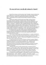 Lumea lui blaga este accesibila doar imaginatiei, ea nu poate fi inteleasa cu ajutorul ratiunii, caci e o lume ce tine de interiorul poetului, de afectivitatea sa. Referat Eu Nu Strivesc Corola De Minuni A Lumii 327403 Graduo