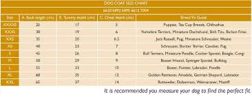 Dog Coat Size Chart Fast Tack Direct
