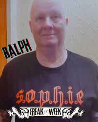Our Freak of The Week is Ralph who is showing his support by wearing his  Crimson Range S.O.P.H.I.E T-shirt! Thank you for your support! 🖤  #WeAreSophie #freakoftheweek