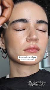 Glass skin and faux freckles using @Kiehlsuki @Hourglass Cosmetics @VIEVE  @Mehron Makeup @Benefit Cosmetics UK #makeupbythembi #makeupartist #makeup  #CapCut #glassskin #freckles #fauxfreckles