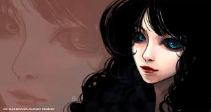 See more ideas about anime curly hair, curly, curly hair styles. Images Of Dark Anime Girl Black Hair Blue Eyes