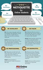 Netiquette For Online Students Asu Online Netiquette Online Student Online Etiquette