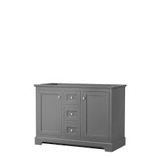 Compare click to add item magick woods elements stratton 48w x 21d gray bathroom vanity cabinet to the compare list. Wyndham Collection Avery 48 Inch Double Bathroom Vanity In Dark Gray No Countertop No Si The Home Depot Canada