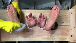 Scrub those feet and hands tickle torture