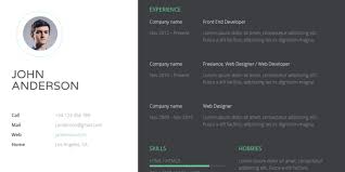 Simple resume in html, css and js. Html Resume Templates Webartdeveloper