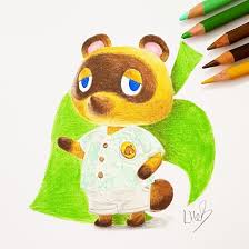 Tom Nook Pencil Drawing Animal Crossing Prismacolor Drawing Drawings
