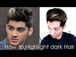 How To Highlight Dark Hair At Home For Men Blonde Foils Dark Hair With Highlights Men Hair Highlights Bleached Hair Men