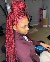 Follow Colored Crown The Best Board For Colored Braids Twists And Natural Styles Braided Hairstyles Updo Colored Braids Red Box Braids