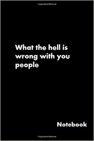 Here's some free marketing advice for cnn in case they'd like to improve their ratings: What The Hell Is Wrong With You People Notebook Lined Notebook Journal Funny Quotes 6x9 110 Pages Barosh David 9798641614397 Amazon Com Books