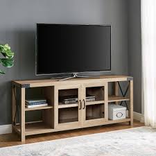 Wampat farmhouse wood entertainment center for 65 inch flat screen, open storage shelves brown tv stands, 59 inch. Tv Cabinet White Entertainment Center Metal Tv Stand Storage Armoire With Doors Tv Stands Entertainment Units Patterer Tv Stands