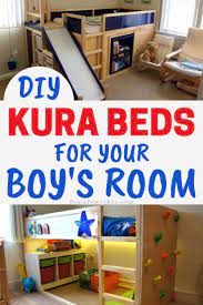 you have to see these cool beds they are all ikea kura bed hacks that are perfect for boys rooms kidsroomideas jungenzimmer ikea etagenbett jungszimmer