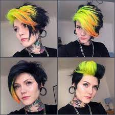 Pixies With Personality On Instagram Pixiecuts From Snegga Official In 2021 Neon Hair Alternative Hair Short Punk Hair