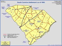 Akins, carter 7 other free charleston county p.36. South Carolina From Statehood To 1800 The Towns And Settlements As Of 1800 Genealogy History South Carolina Genealogy Map