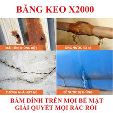 Băng keo chống thấm x2000 Nhật Bản siêu dính chống thấm nước dột dán tường  dán mái tôn kích thước 5x5 và 5x10m BKCTFL Kim khí Hiệp Thảo