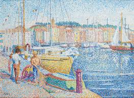 Yvonne Canu Port De Saint Tropez Depuis Le Mole Jean Reveille Canvas Art Prints Art Pointillism