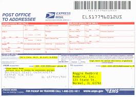 All inbound and outbound charges for the account can be tracked using this number. Usps Express Mail Instructions